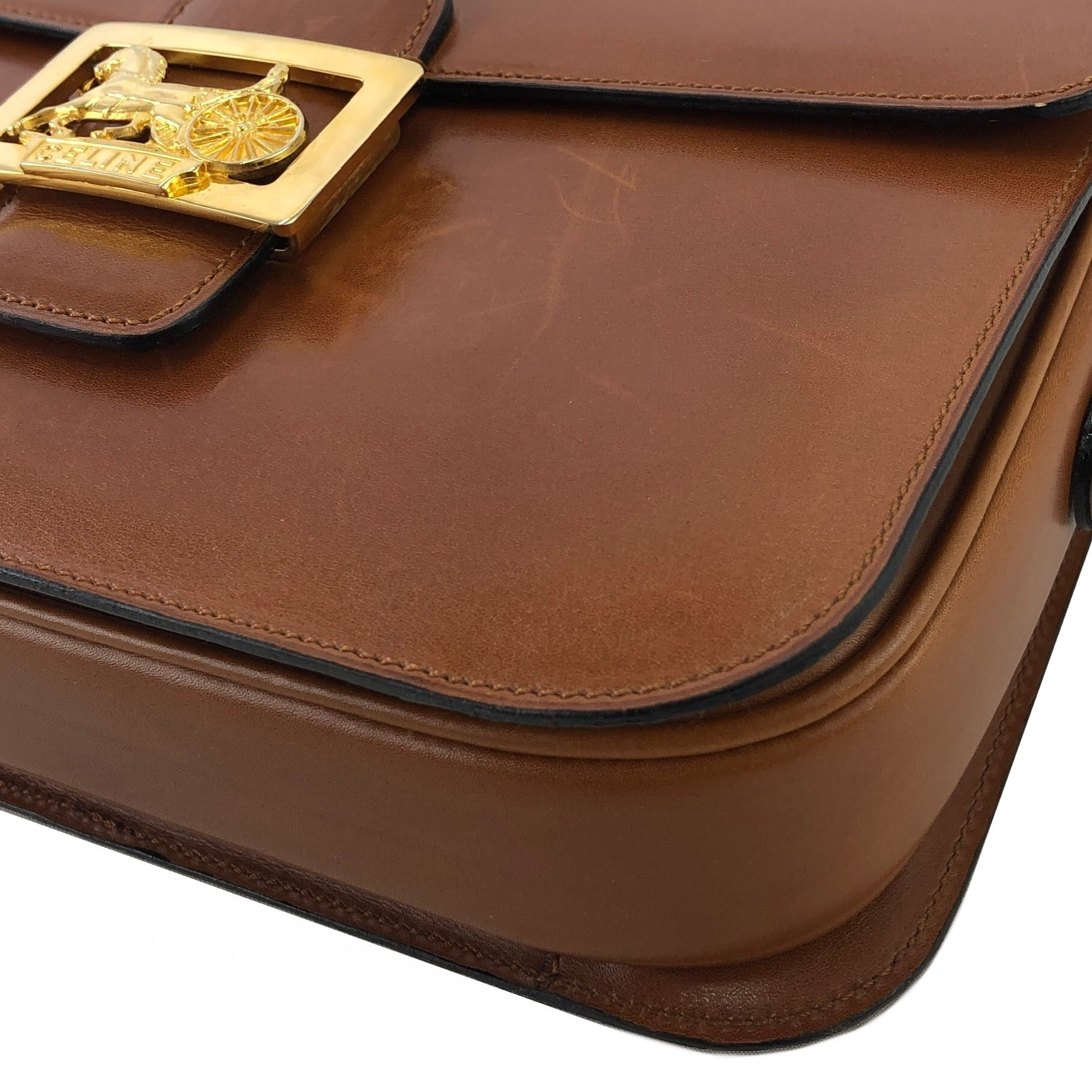 CELINE セリーヌ 馬車 ホースキャリッジ レザー ショルダー CELINE セリーヌ 馬車 ホースキャリッジ レザー ショルダー