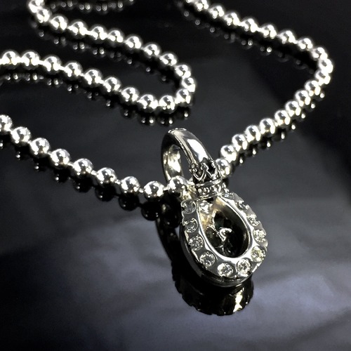 PENDANT [HORSESHOE : C] with CUBIC ZIRCONIA / ホースシュークラウン・キュービックジルコニアペンダント