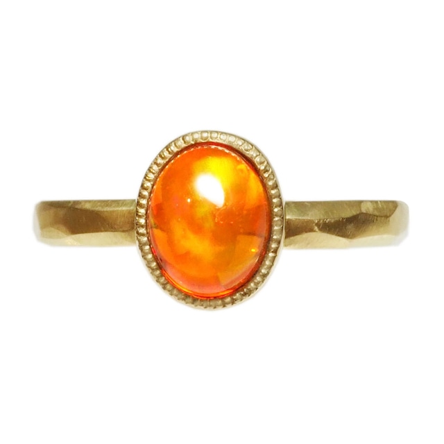 K18YG mexican opal ring
