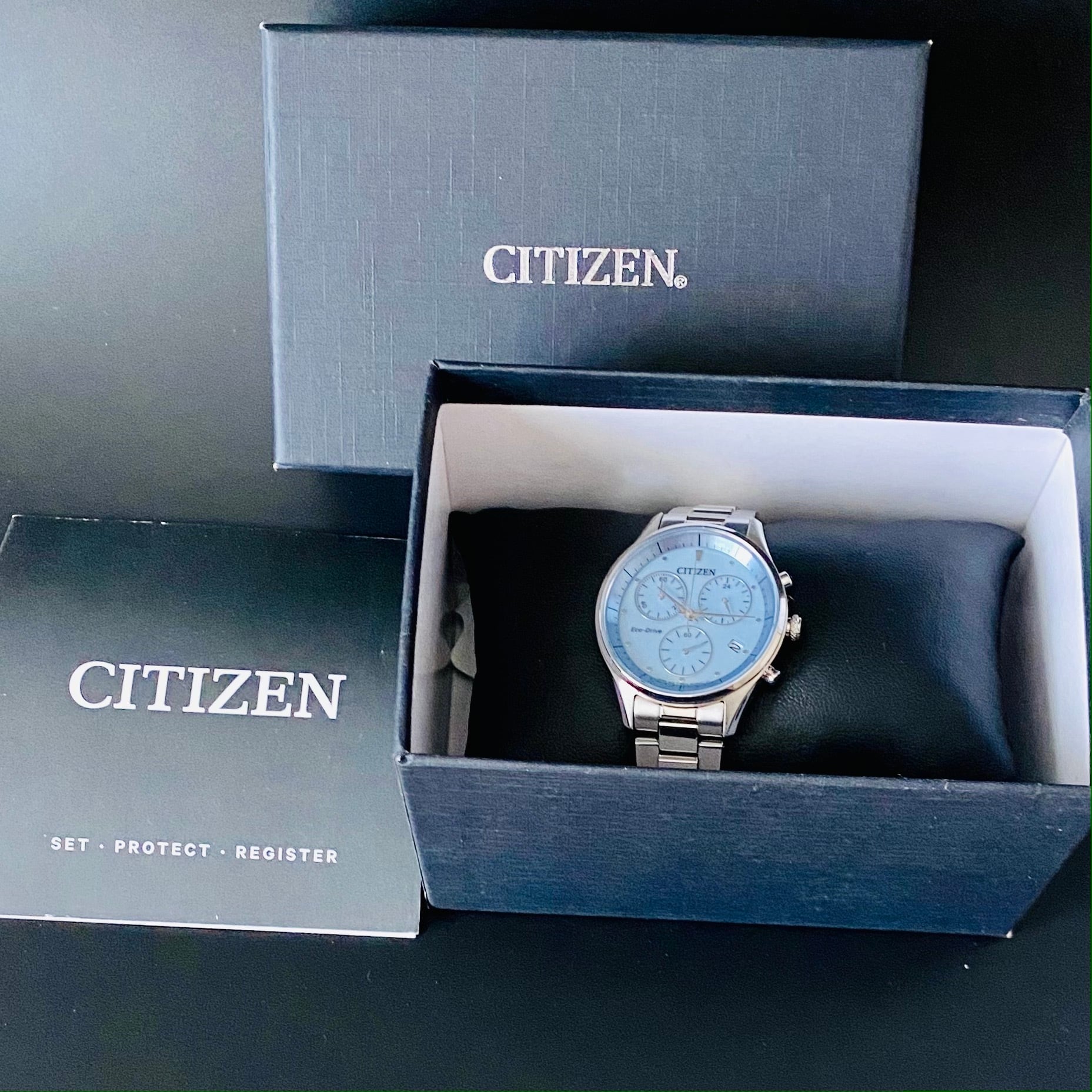 高級時計 シチズン】CITIZEN クロノグラフ エコドライブ レディース