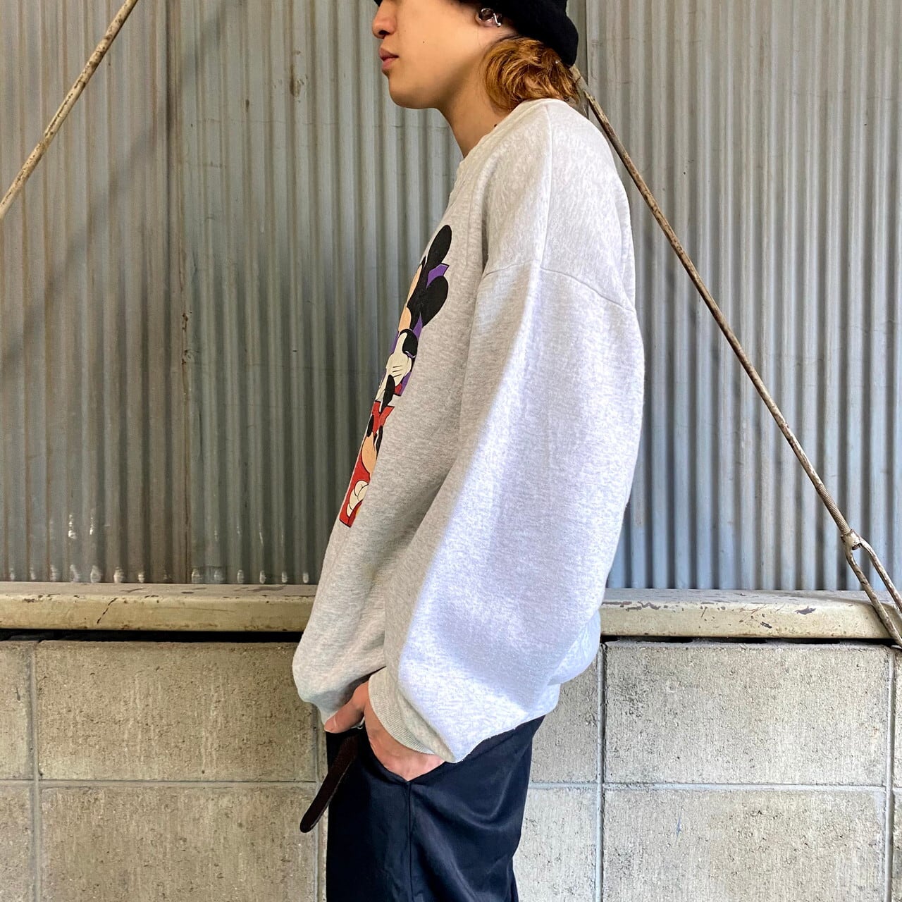 90年代 USA製 ディズニー ミッキーマウス キャラクタープリント  