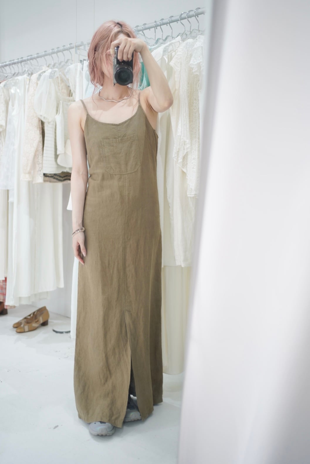 pocket linen dress