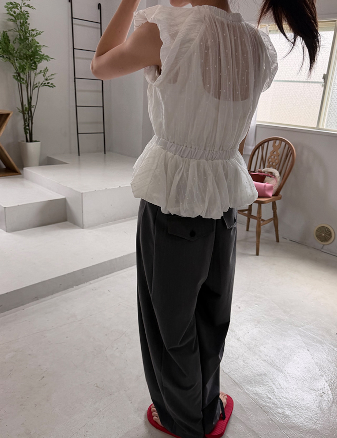 【新作5%OFF・3日間】Ruffle balloon Blouse _2colors