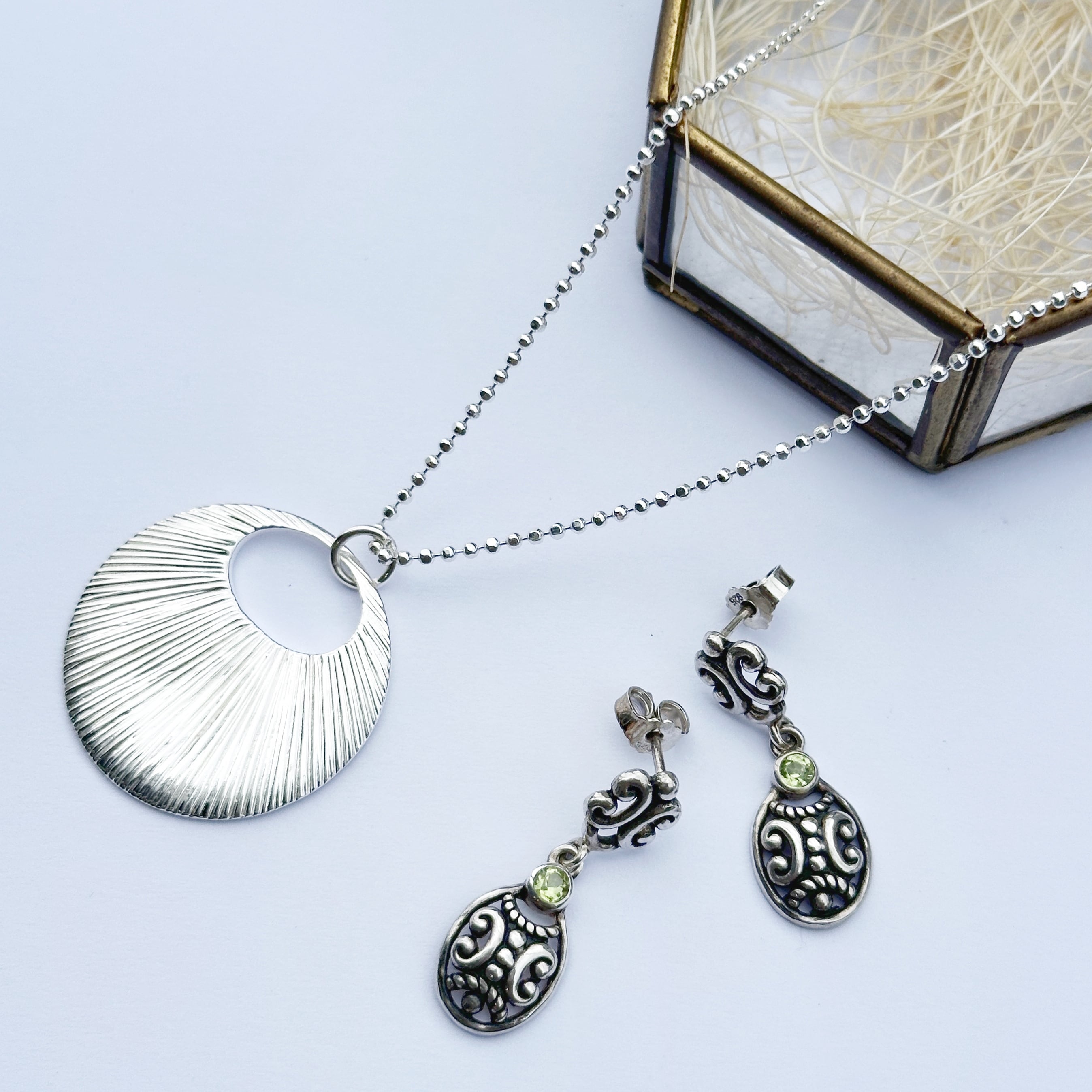 リトルラグーン鎌倉ネックレス オメダイ×ハートのネックレス重ね付け2本セット【45cm】【リトル