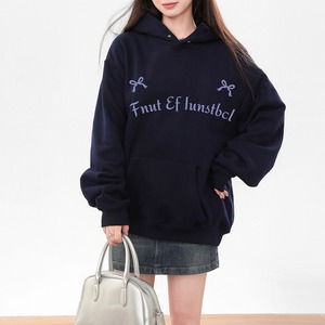 cute ribbon casual hoodie parka m0882