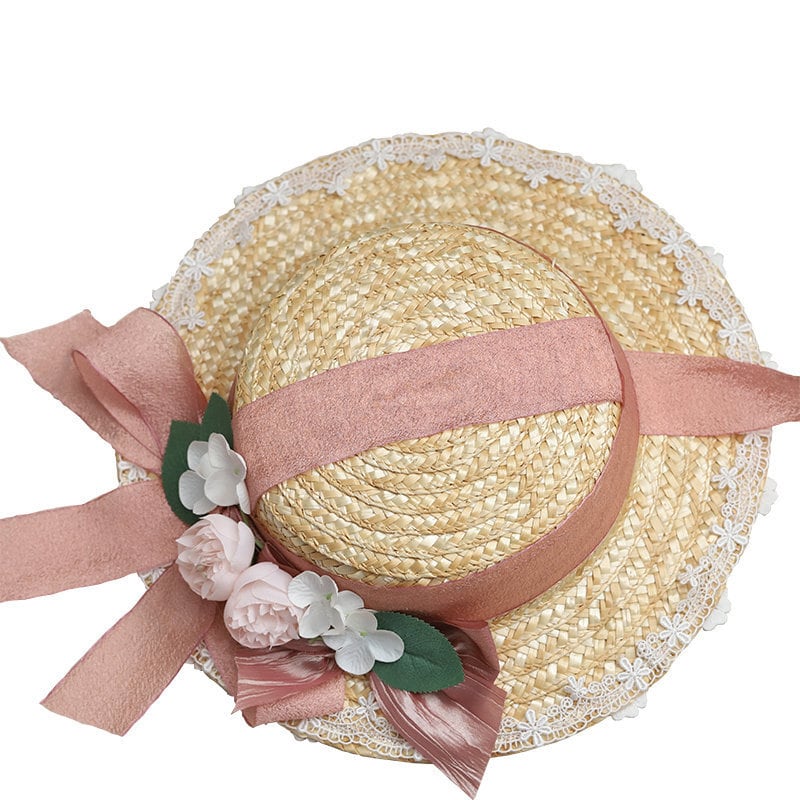 ロリータファッション 麦わら花飾りボンネット 夏ロリ小物 | ロリィタ