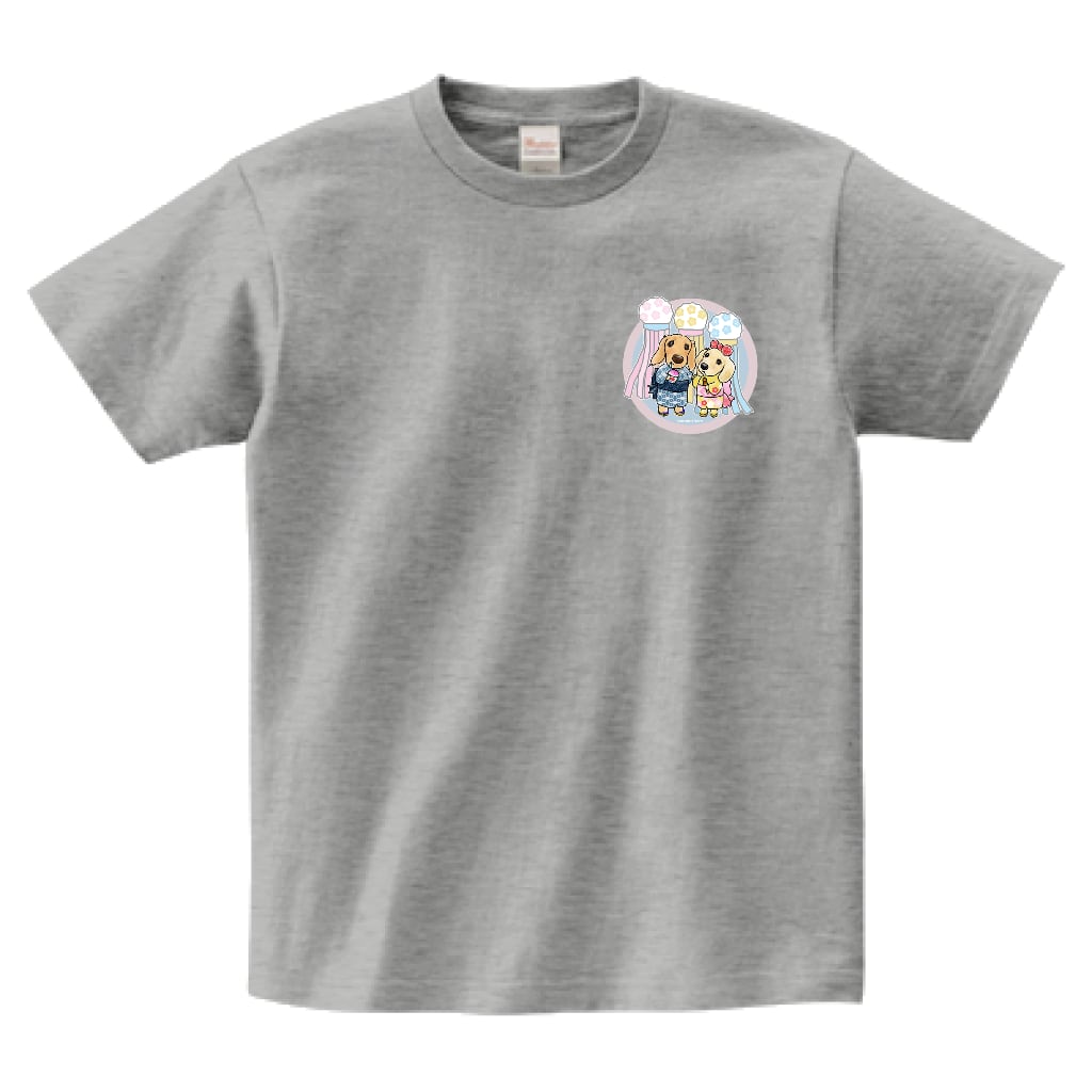 いやすこおでーとだっちゃだれ～♡】ワンポイントTシャツ／杢グレー