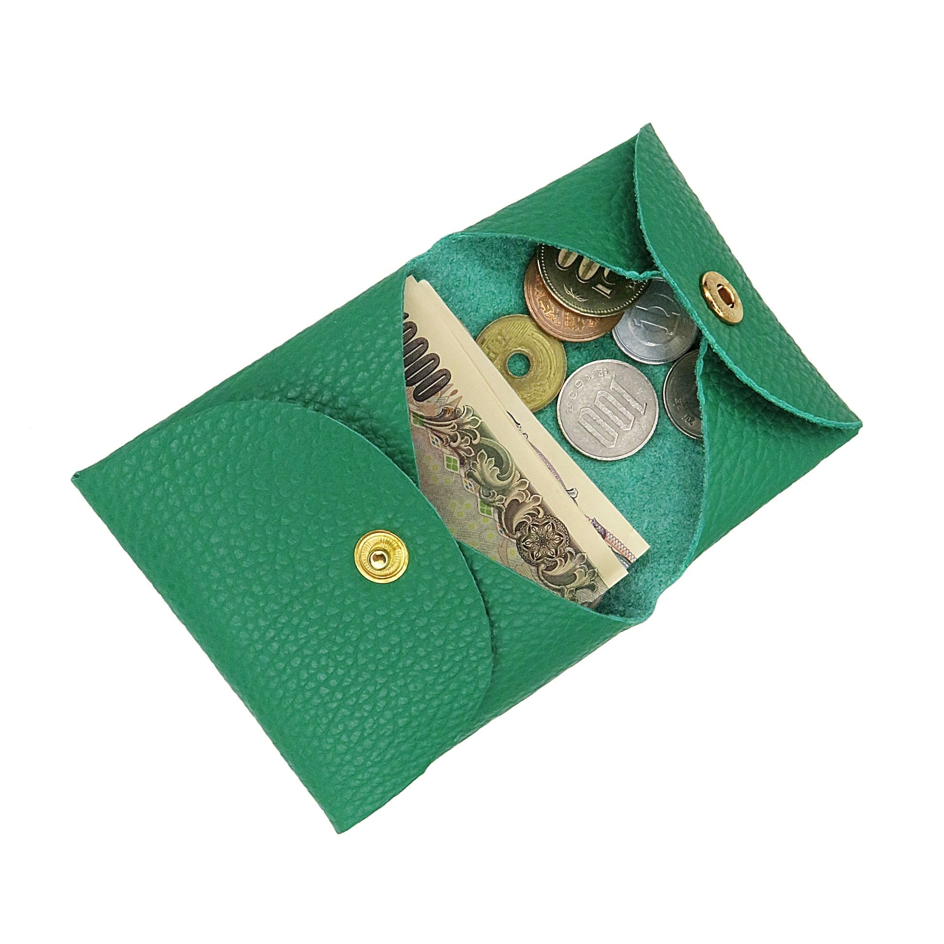 シカク［コインケース］スプラッシュ/カフェラテ×ホワイトブルー