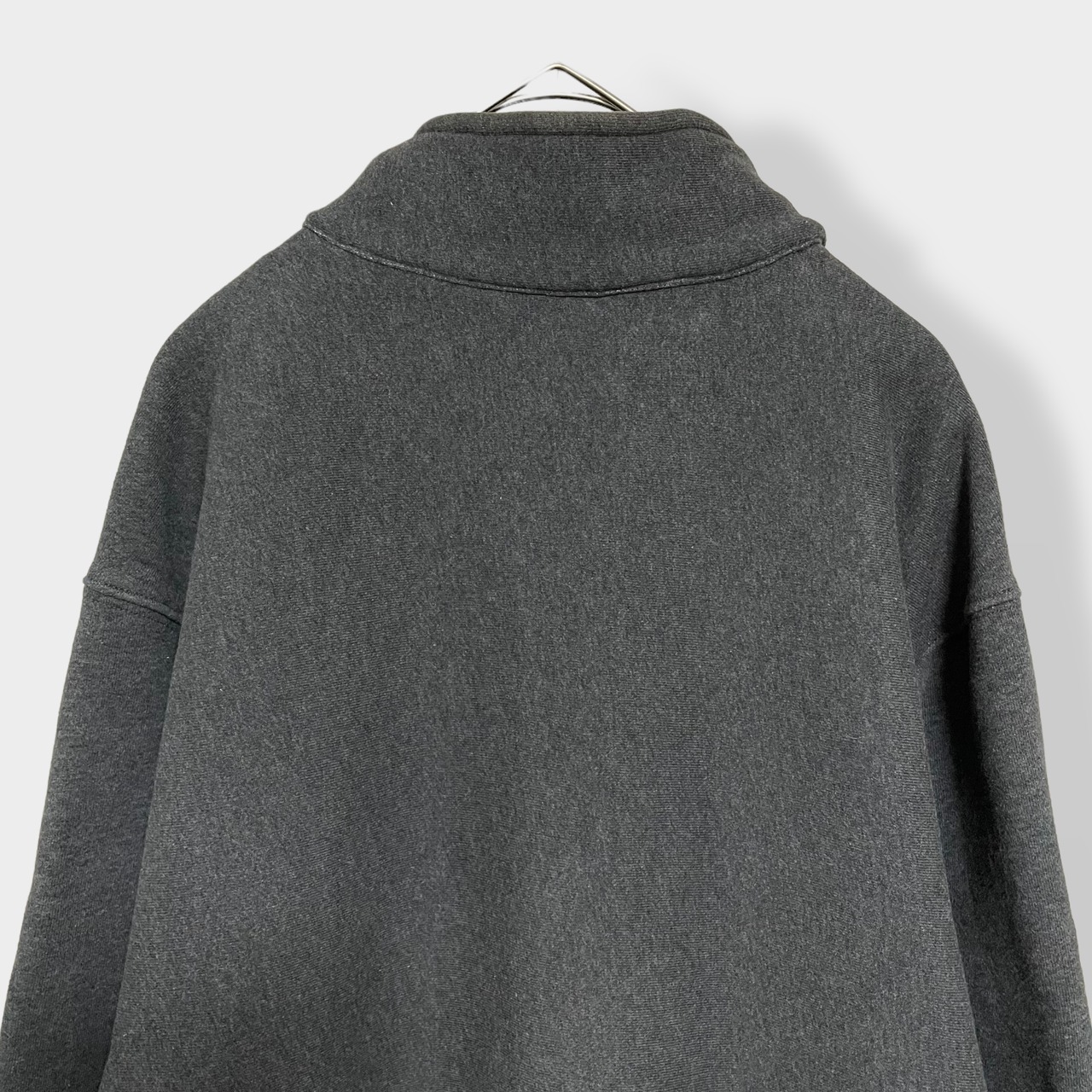 【SPORT-TEK】企業系 建設会社 刺繍ロゴ ハーフジップ スウェット プルオーバー ワンポイント肉厚 脇リブ M US古着