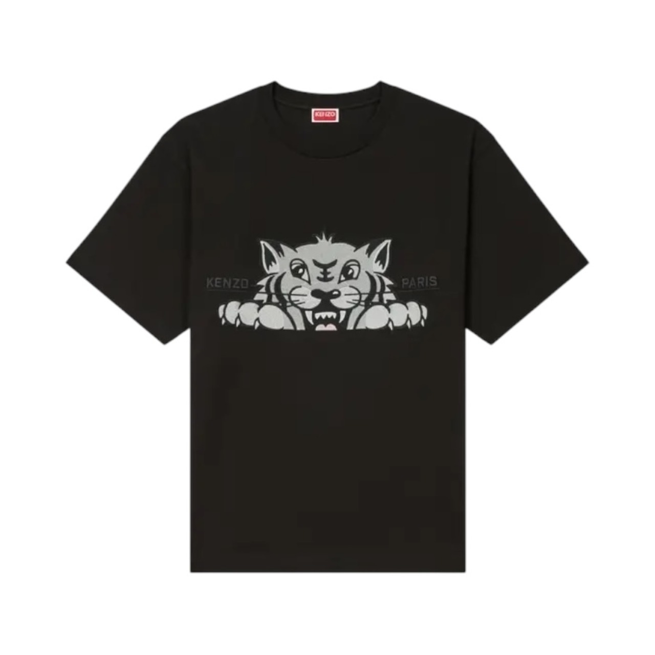 【KENZO】GOTS KENZO HAPPY TIGER EMBROIDERED OVERSIZE TSHIRT - 1