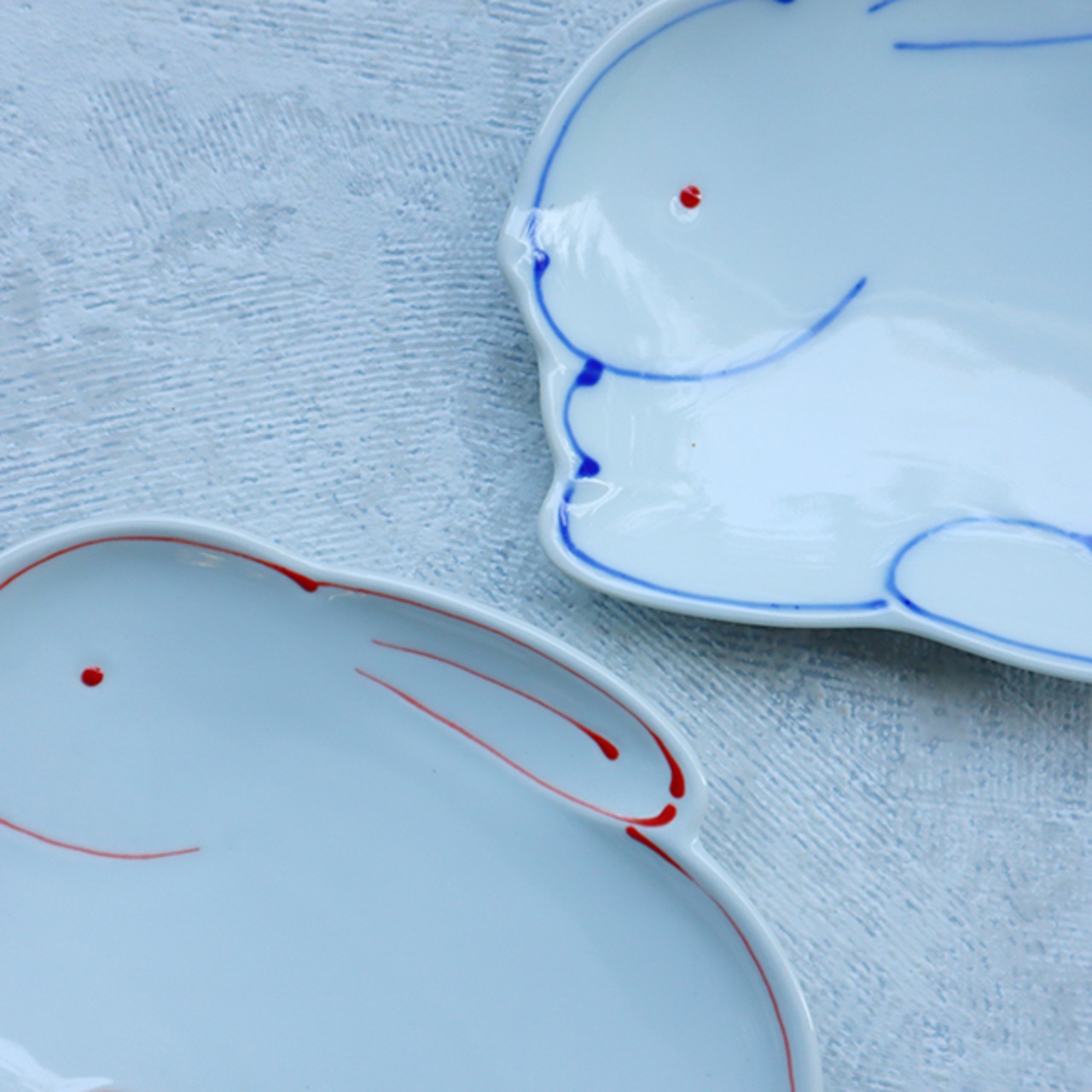 波佐見焼　うさぎ小皿（４種類）　8-087