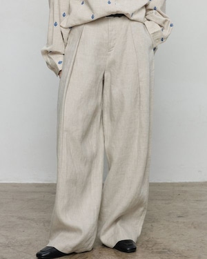 Linen Tuck Trousers