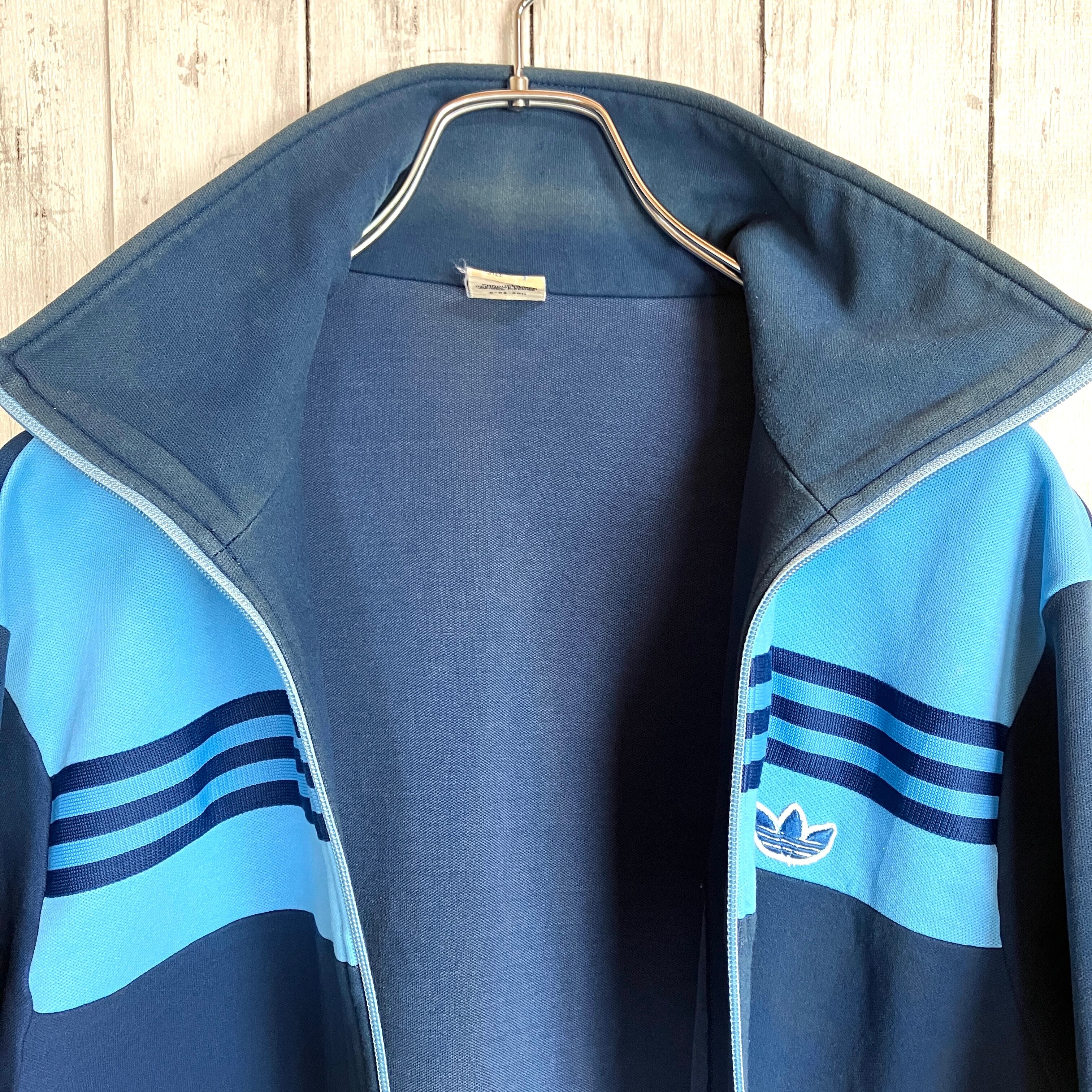 70's adidas トラックジャケット デサント製 サイズ3 西ドイツ　紺