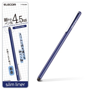 【在庫のみ】エレコム(ELECOM) タッチペン スタイラスペン 超高感度タイプ スリムモデル [ iPhone iPad android で使える] ネイビー P-TPSLIMNV