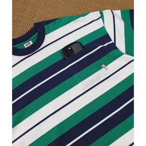 Wide border pocket tee 1001