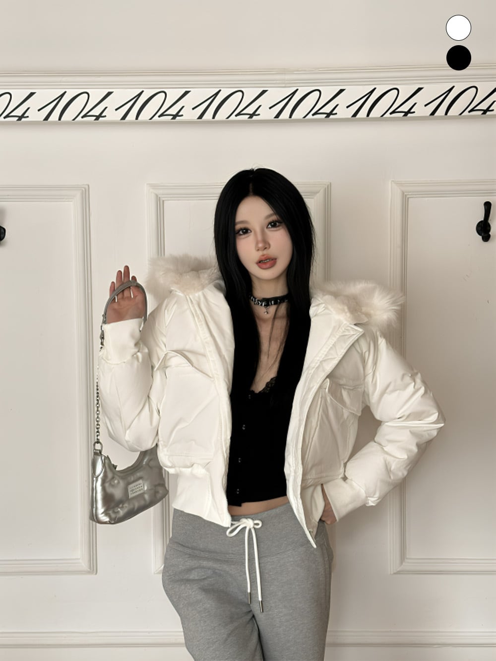 フードファークロップドリブパファーダウンジャケット|Atelier Item