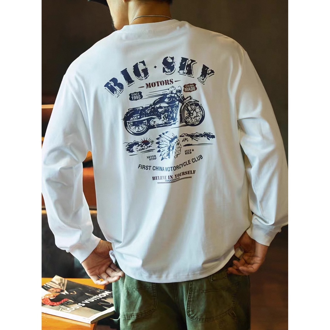 Motorcycle back print t-shirt 1291 - 4