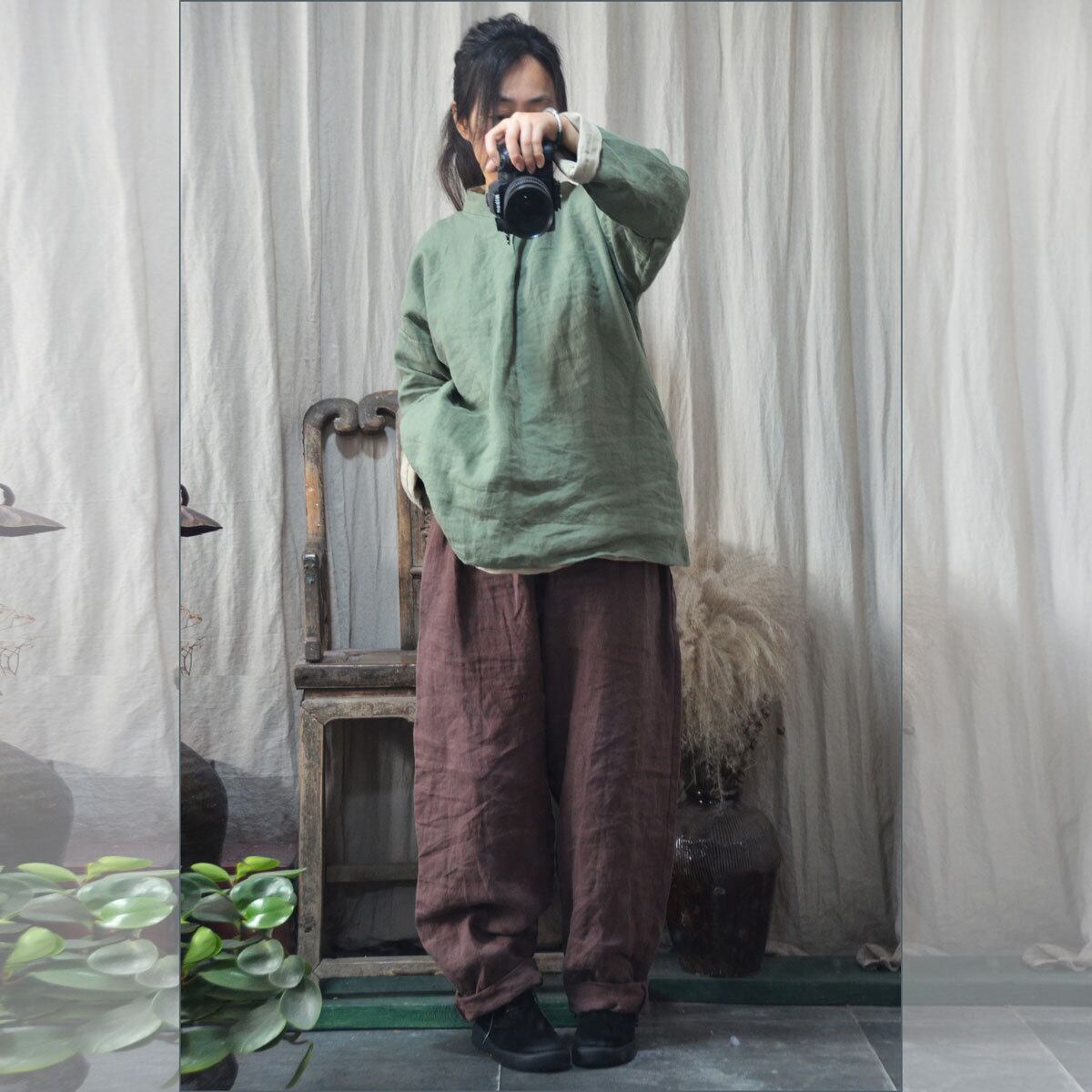 スプリングオータムTシャツ トップス コットン 春物 秋物 ピュア Yiranxuaディースワード60781193391