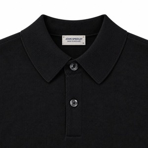 ★定価38,500円・新品未使用★ジョンスメドレー ADRIAN エイドリアン 最高級シーアイランドコットン ニットポロシャツ ブラック Mサイズ