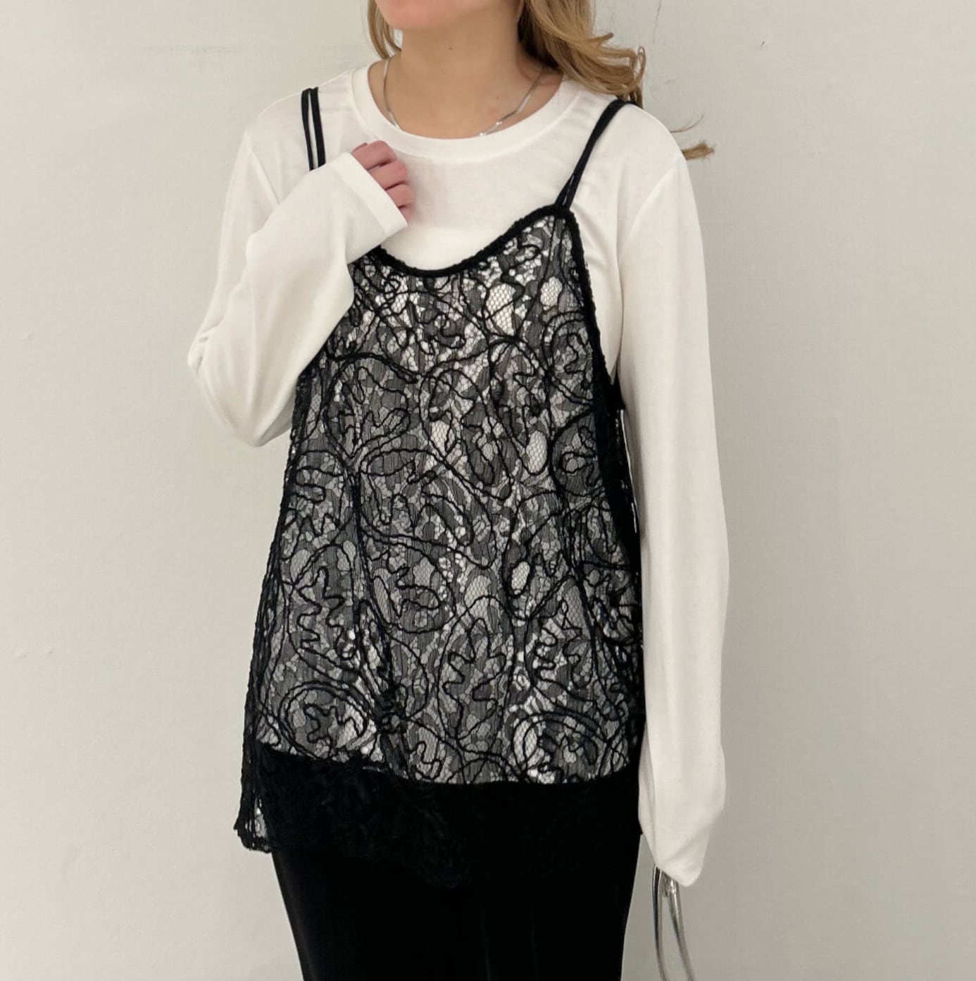 ナンバーミーTOKYO"LACE CAMISOLE"BLACK