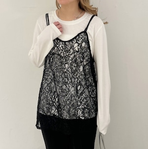 ナンバーミーTOKYO"LACE CAMISOLE"BLACK