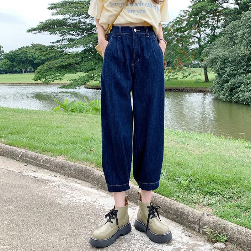 スプリングオータムジーンズ ルーズパンツ ウェスト 春物 秋物 試着室74160266811