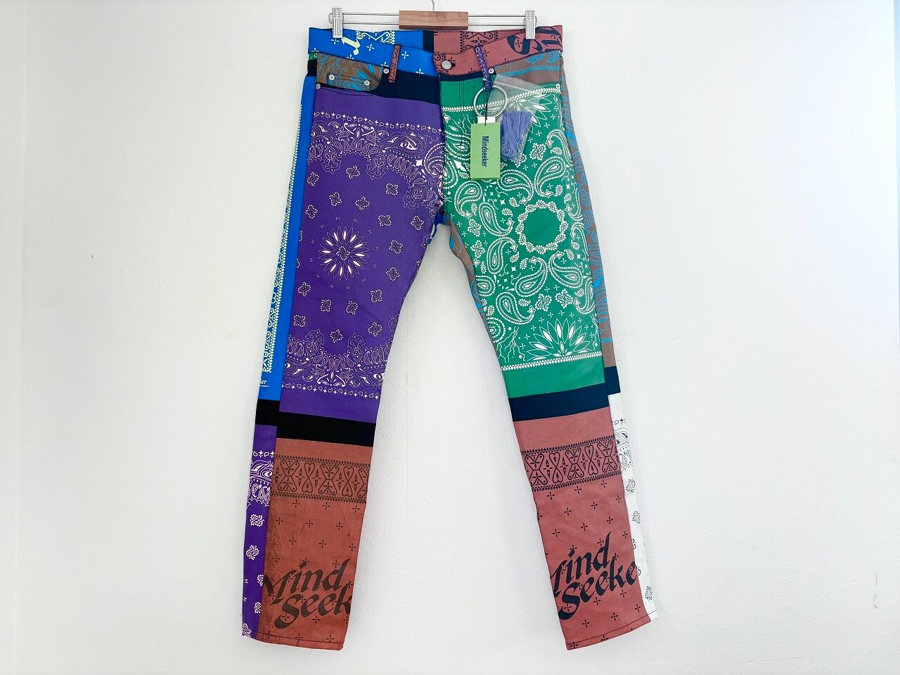 2019AW MINDSEEKER Bandana pattern painted denim pants MADE IN JAPAN