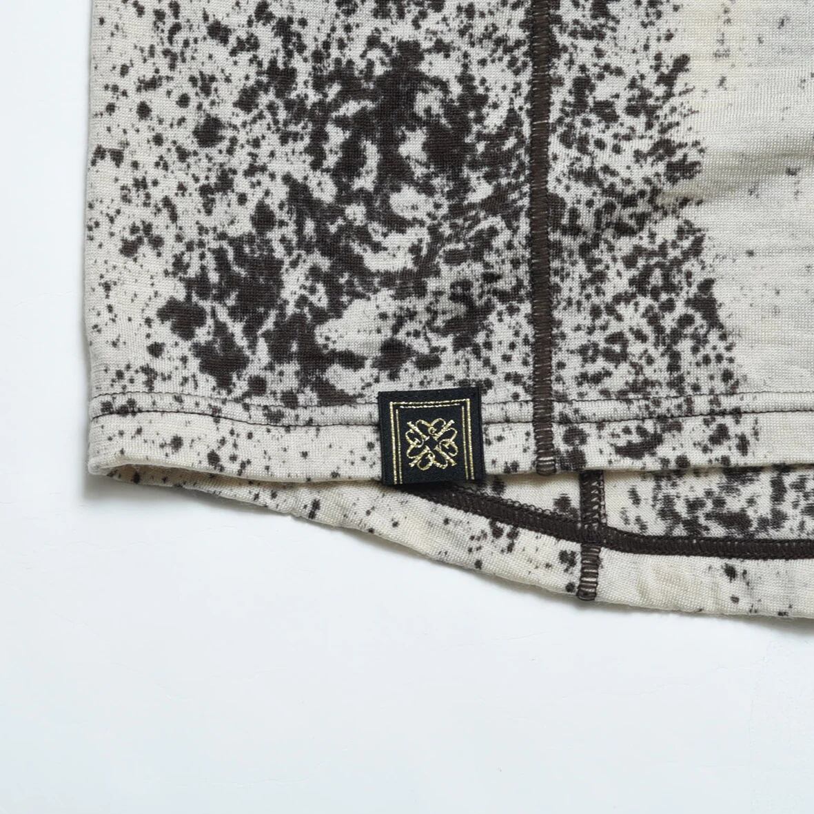 charbon / WOOL SPLASH DYE HOODIE（OFF×BRW） | 道がまっすぐ