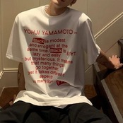 ラウンドネックプリントTシャツ A4026