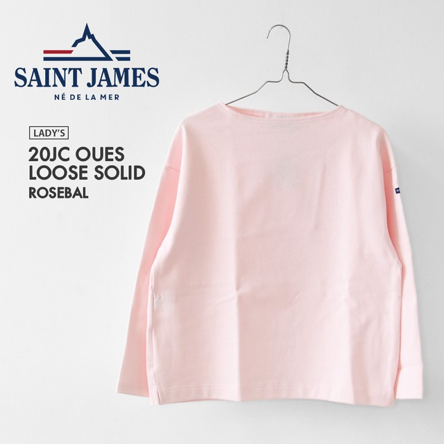 SAINT JAMES [セントジェームス 正規販売店] 20JC OUES LOOSE SOLID - ROSEBAL [20jcls-roseba] ウェッソンルーズ ソリッド・無地・ガーネット・カットソー・長袖・コットン・ボートネック・LADY'S [2026AW]
