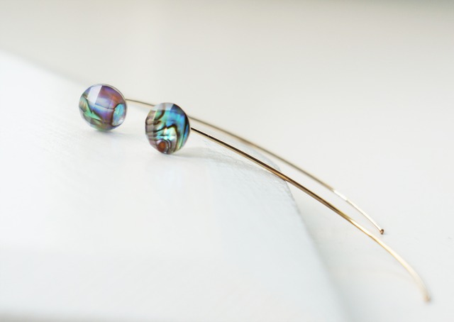 K14gf abalone shell × crystal line pierce