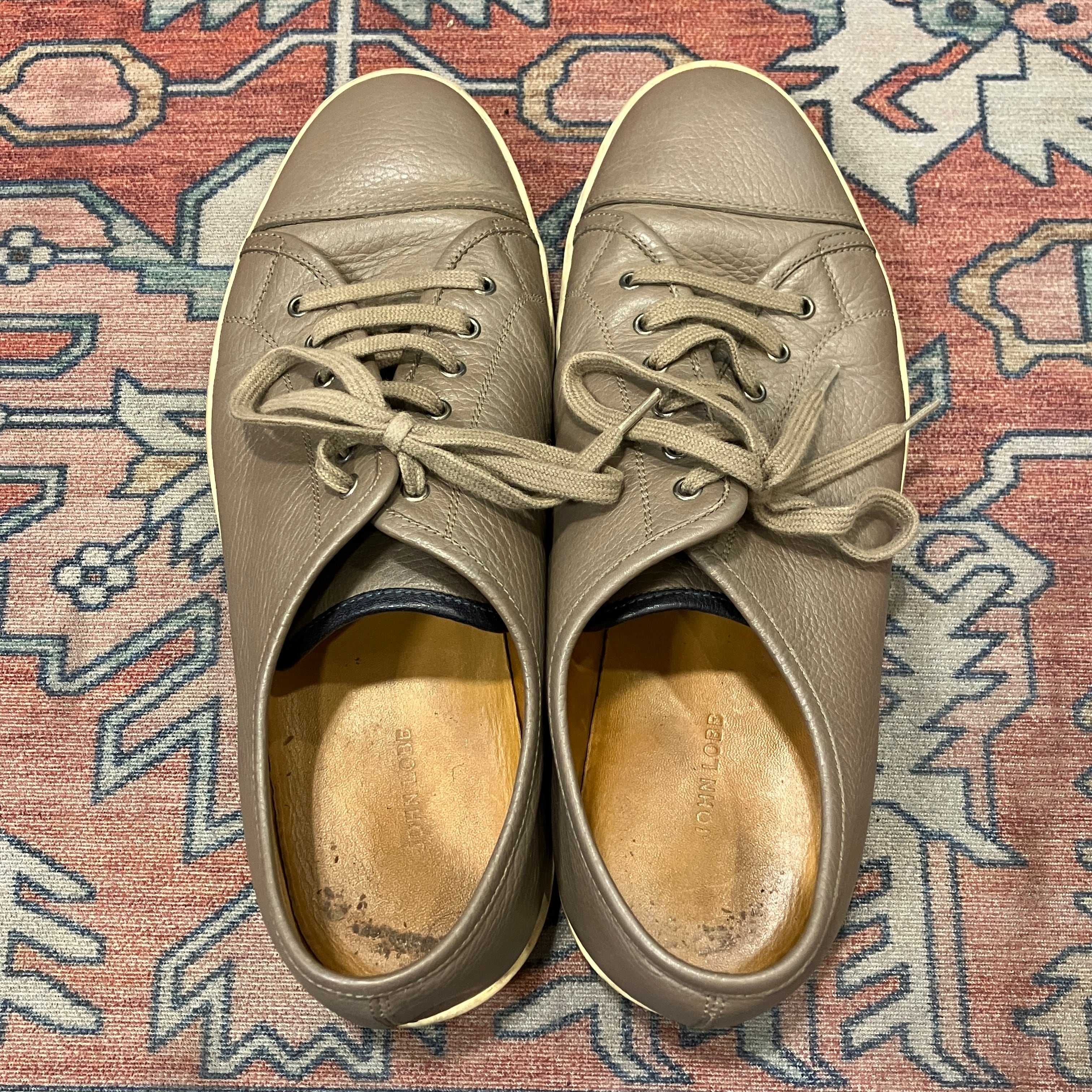 JOHN LOBB SHRINK LEATHER SNEAKERS《7 1/2》 | safarionline