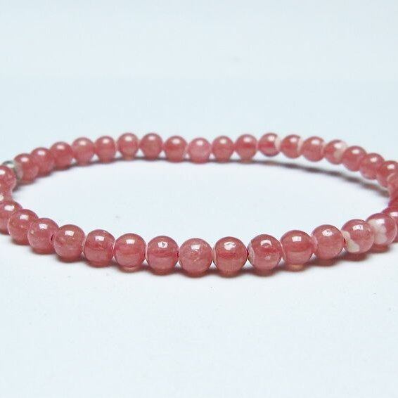 インカローズ ブレスレット 5mm ロードクロサイト ブレス 一点物 メール便可 [M便 1/10] 111-46625