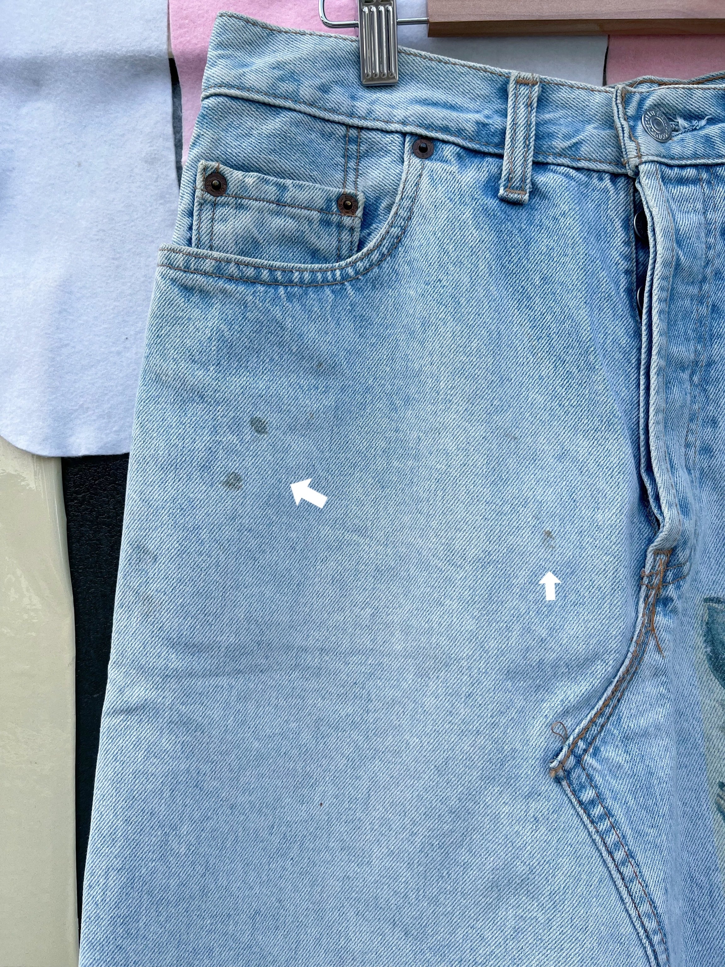 cat printed denim skirt
