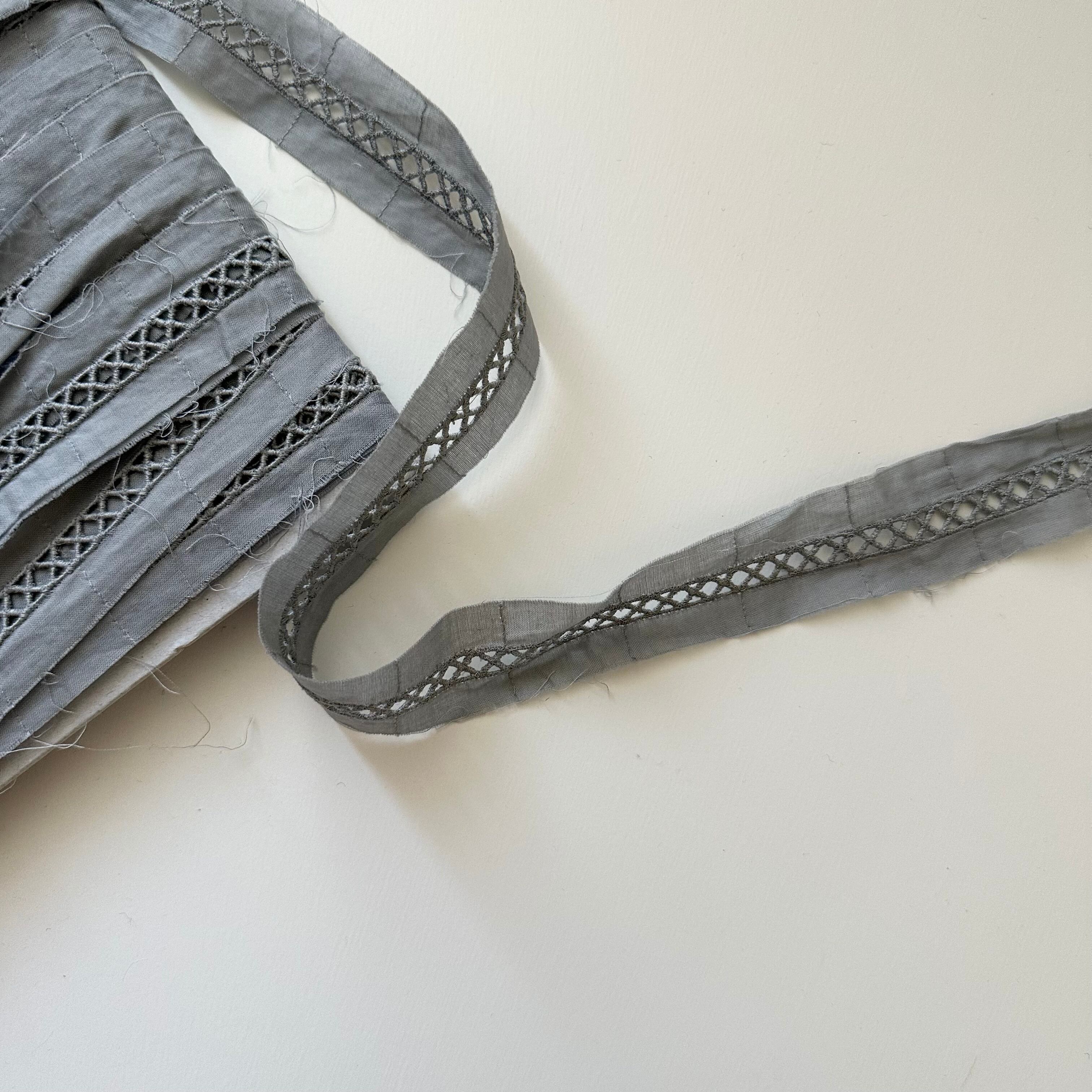 OUTLET】20mm巾 はしごレース / ブルーグレー | little closet fabric