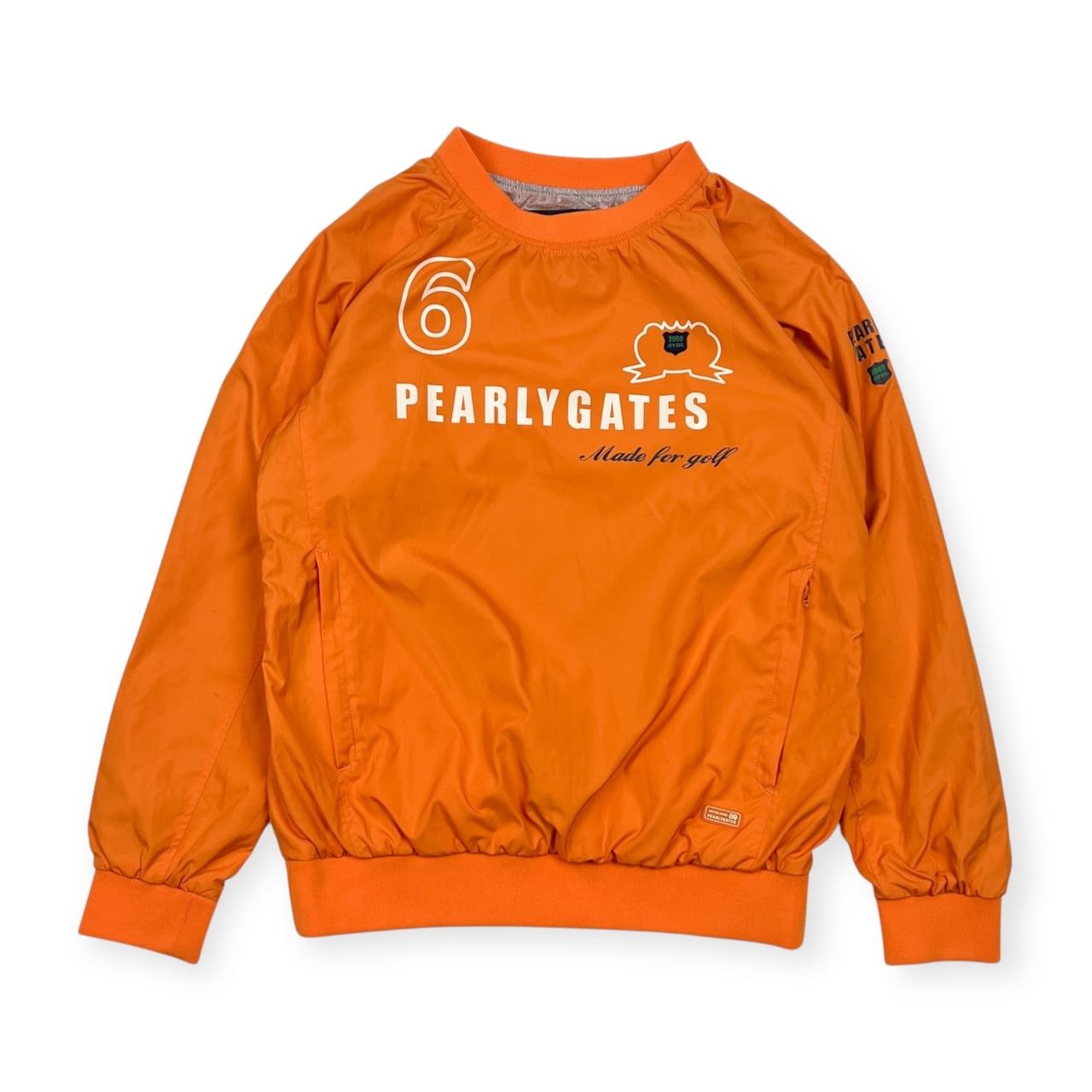 PEARLY GATES パーリーゲイツ 長袖 ドライ プルオーバーシャツ ウインドブレーカー 1/オレンジ レディース ゴルフ