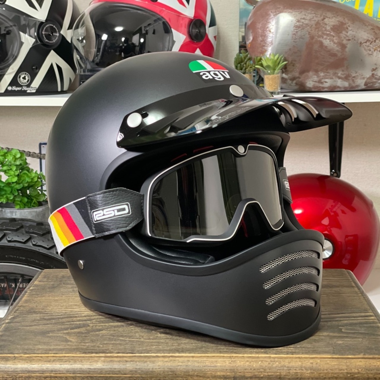 超美品☆AGV X101 フルフェイスヘルメット マットブラック/L アジアン  