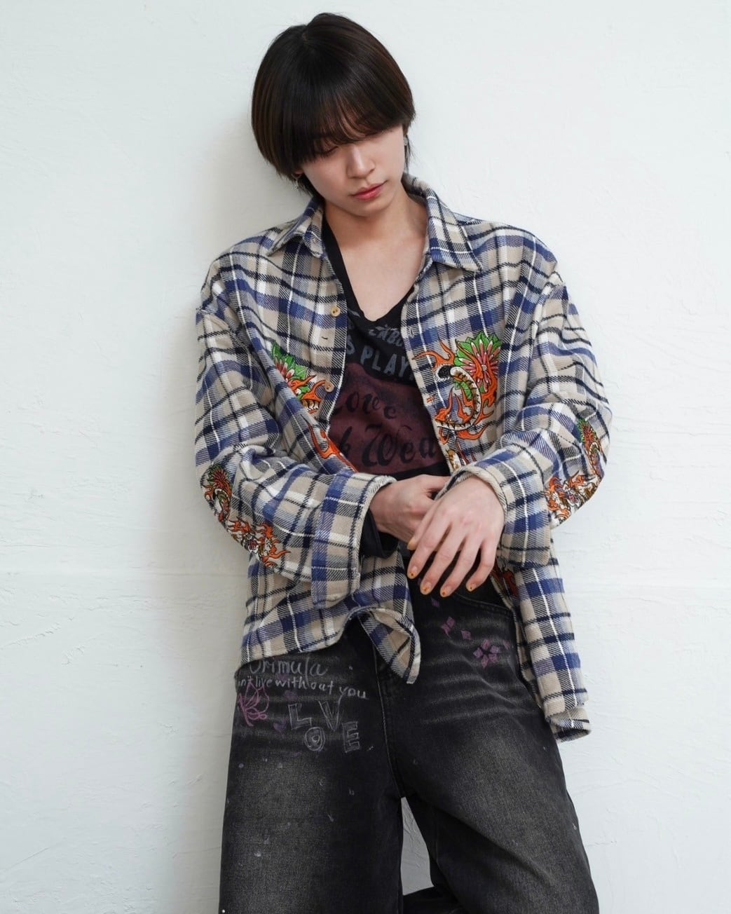 TIGER checked shirt | チュウカタベタイ