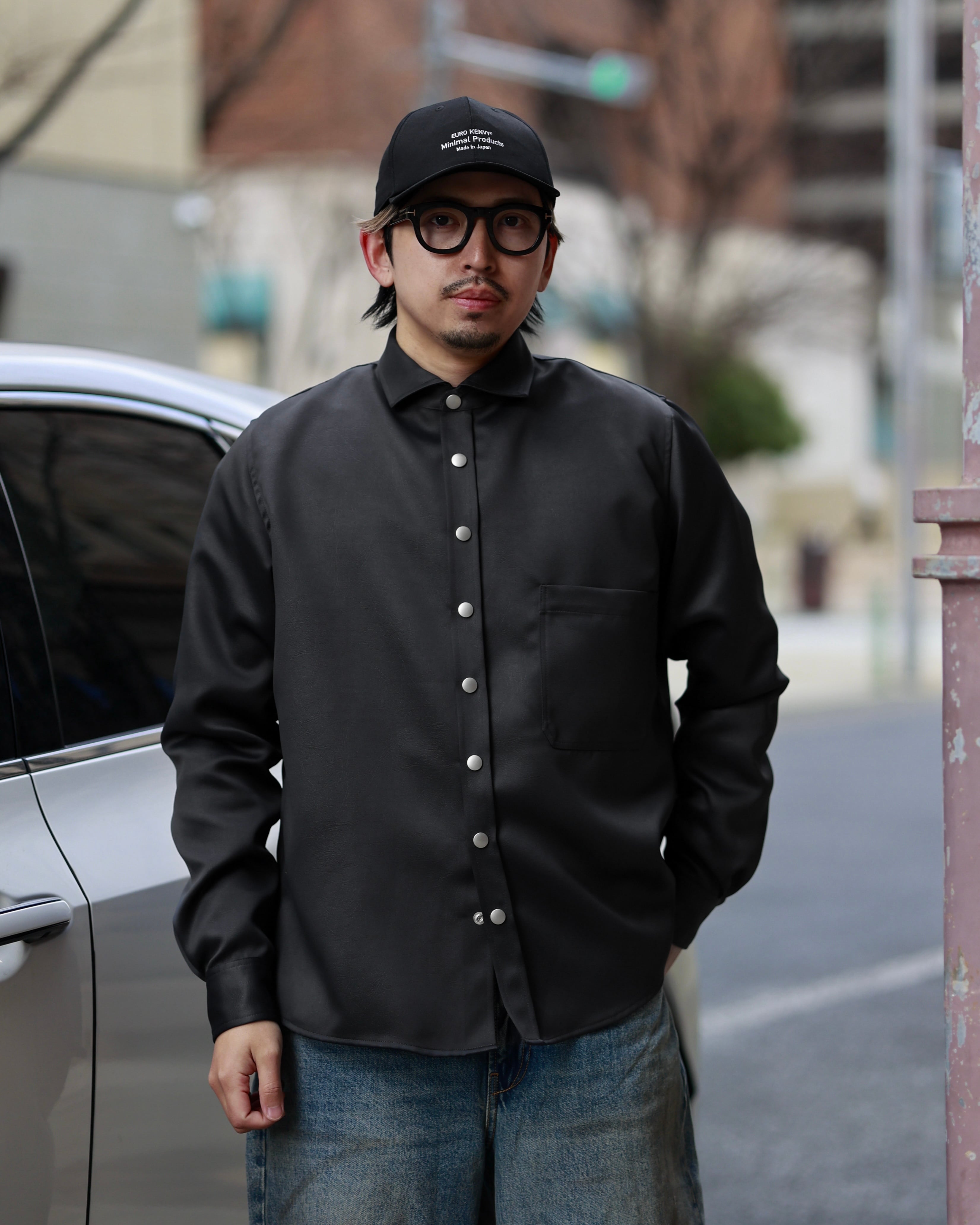 KV-589】Eco Leather Over Shirt Jacket【即日発送】【オーバー