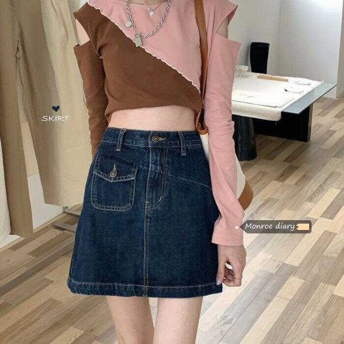 スカート サマースタイルAラインショートハイウェストウェストスリム 夏物 モンロー37112338399