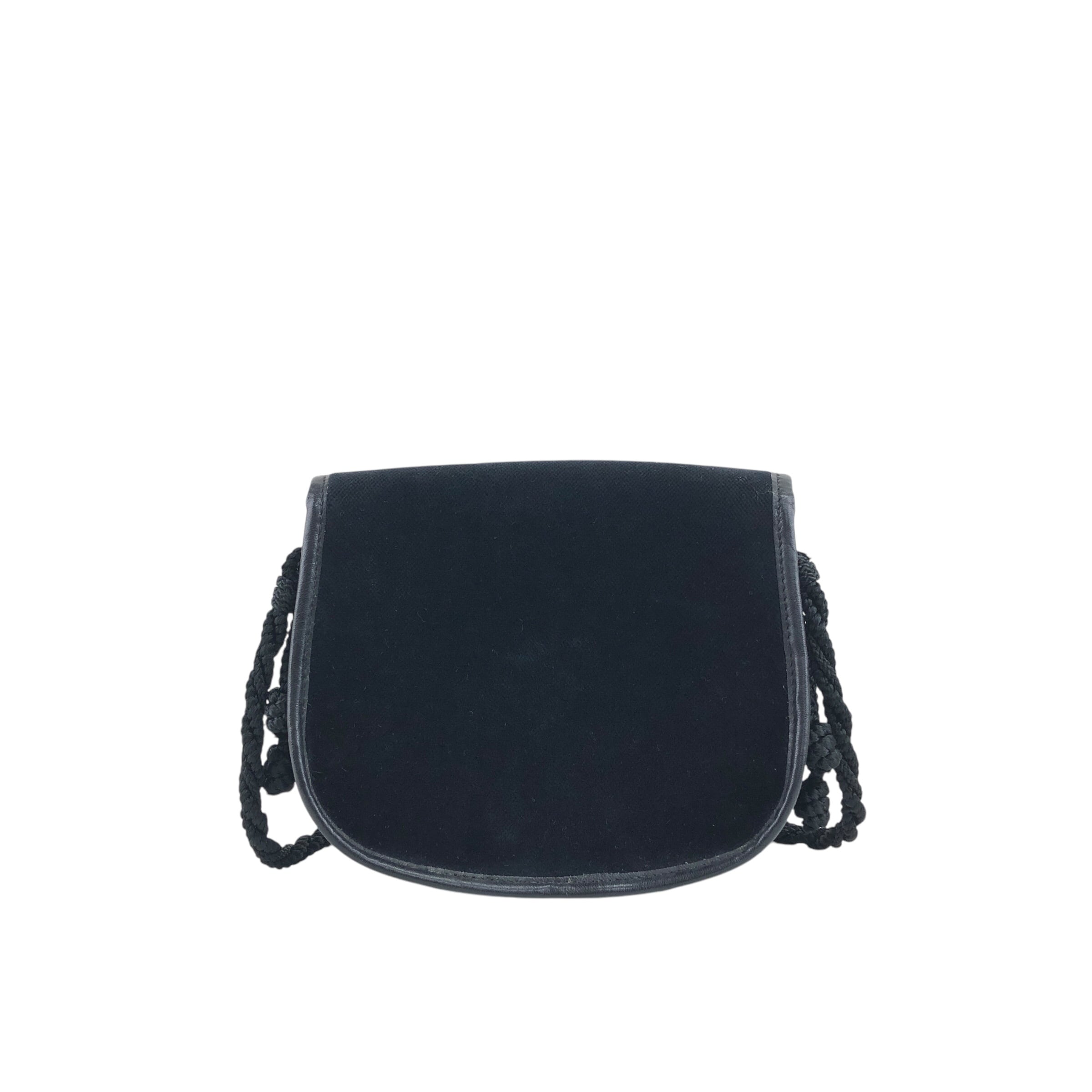 CELINE セリーヌ ショルダーバッグ ブラック ブラゾン タッセル ベロア