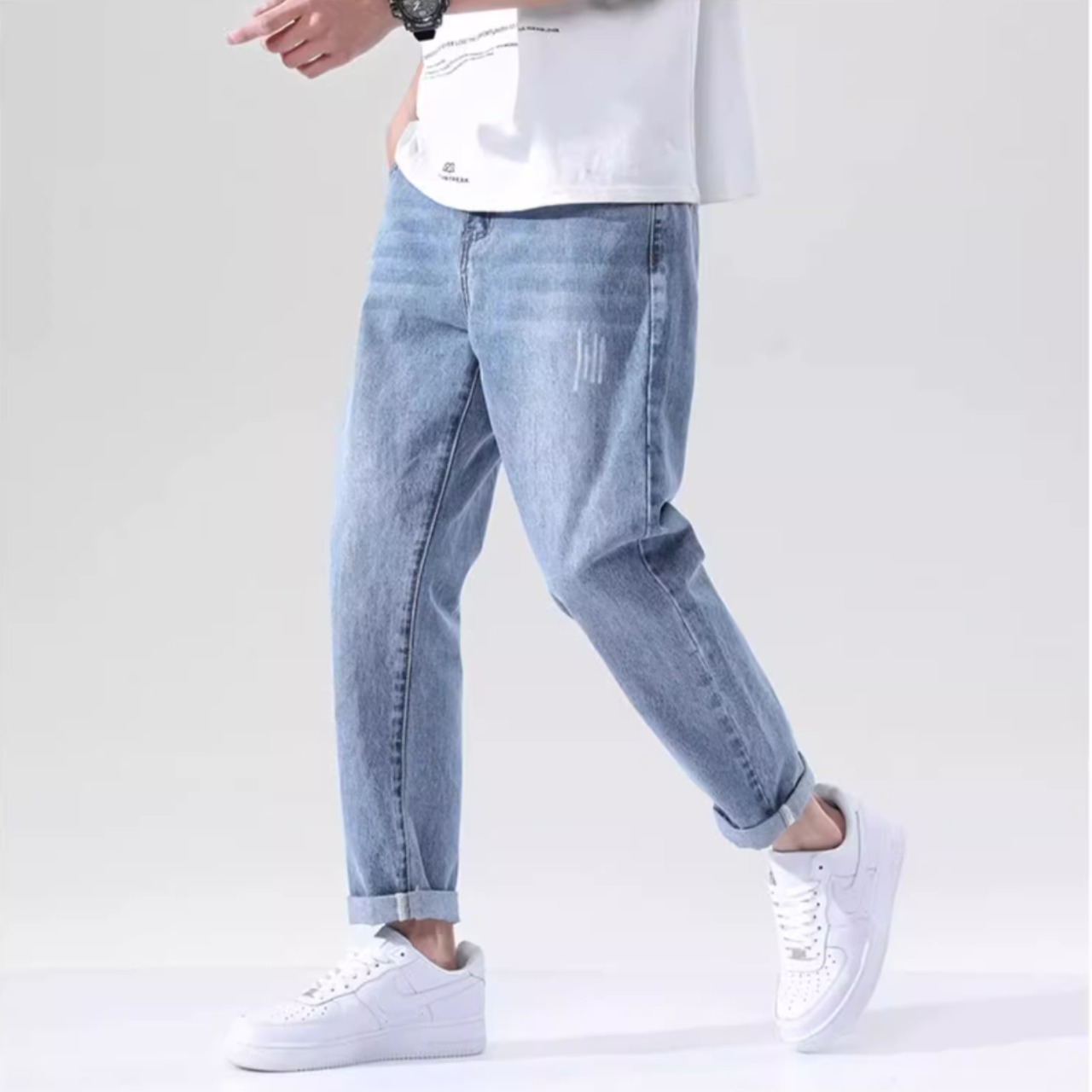 テーパードシルエット デニムパンツ af0215