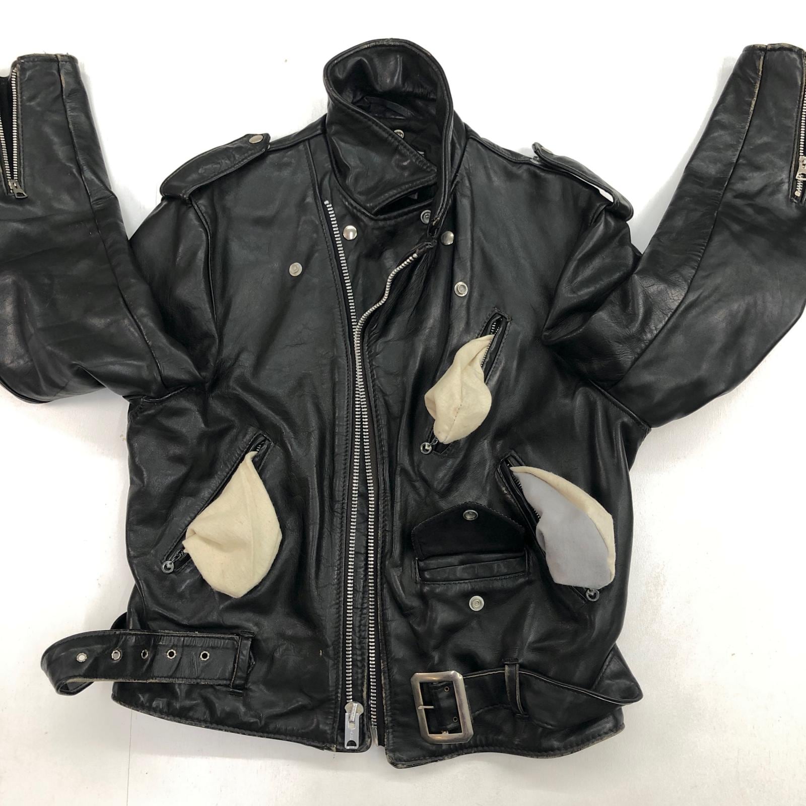 70s Schott 牛タグ usa製 ワンスター ライダースジャケット Product｝70年代 ショット 牛タグ 黒 ブラック 革ジャン レザー