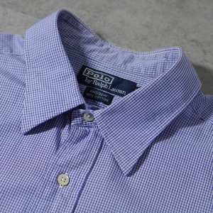90s Polo by Ralph Lauren "ANDREW" Micro Check Shirt [XL相当] 古着