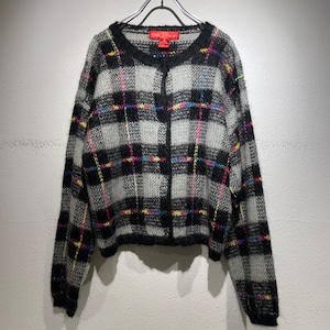 used mohair knit cardigan