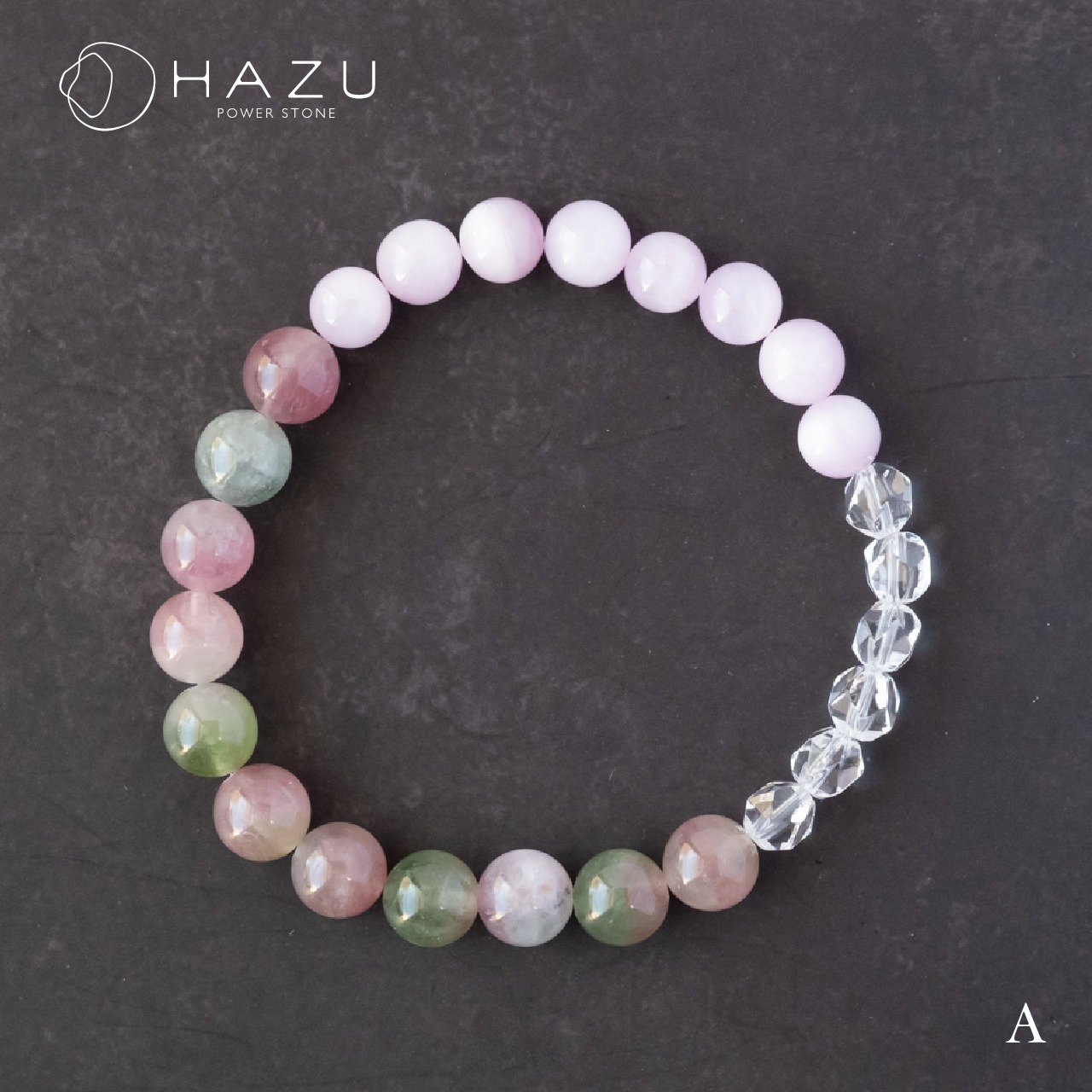 高ランク・春色の自然がつむぐ色彩［ウォーターメロントルマリン／クンツァイト／水晶］