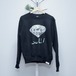 "Diamond" Front Print Sweat Shirt Black