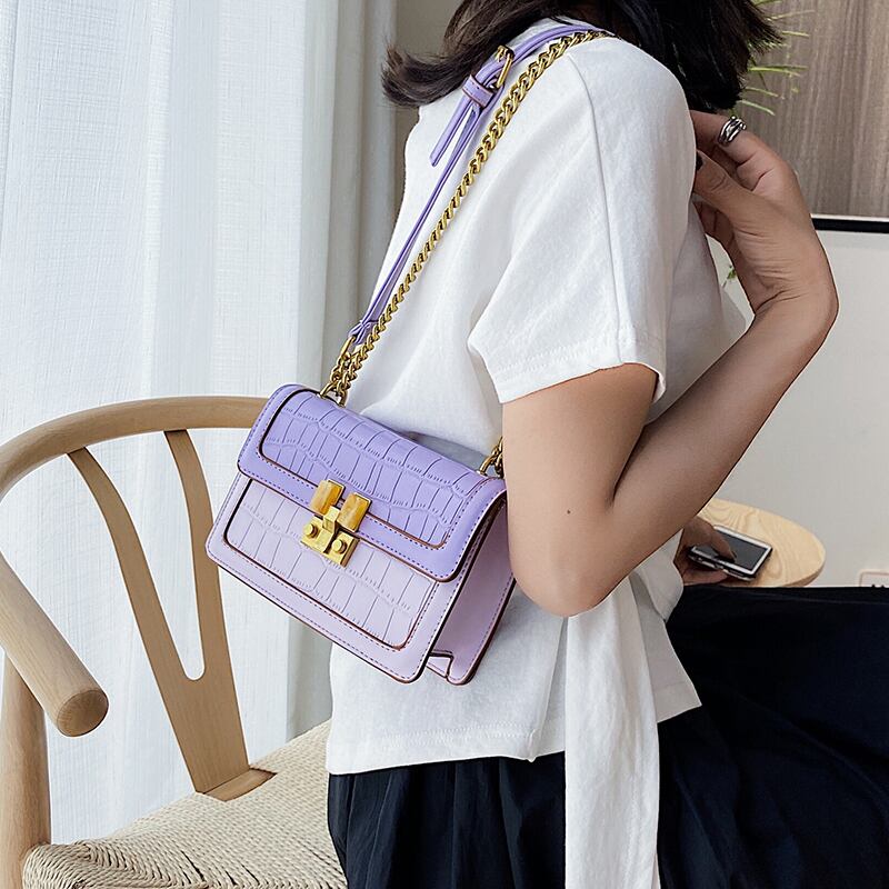 バッグレディースバッグ2020夏ニューウェーブファッションワイルドメッセンジャースモールスクエアバッグインネットレッドヒットカラーショルダーバッグ Tiancai_Wing_Bag5287850