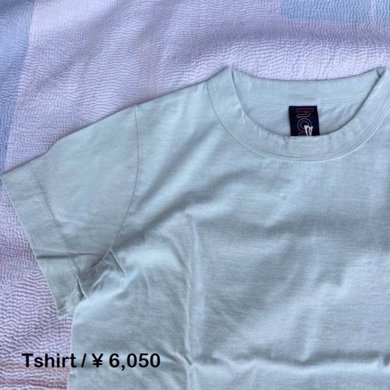 homspun (ホームスパン) 天竺半袖Tシャツ ライトセージ 【2023新作】