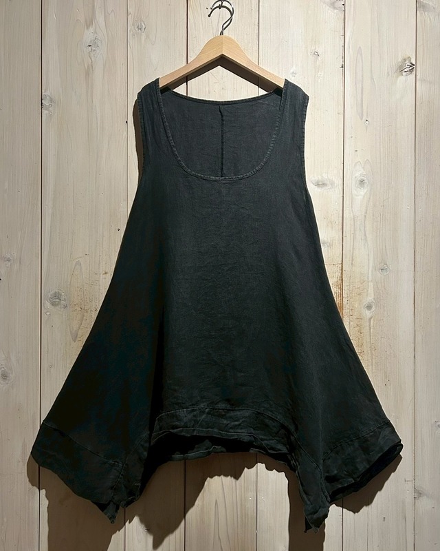 【a.k.a.C.a.k.a vintage】Deformation Design Vintage Linen No Sleeve Pullover